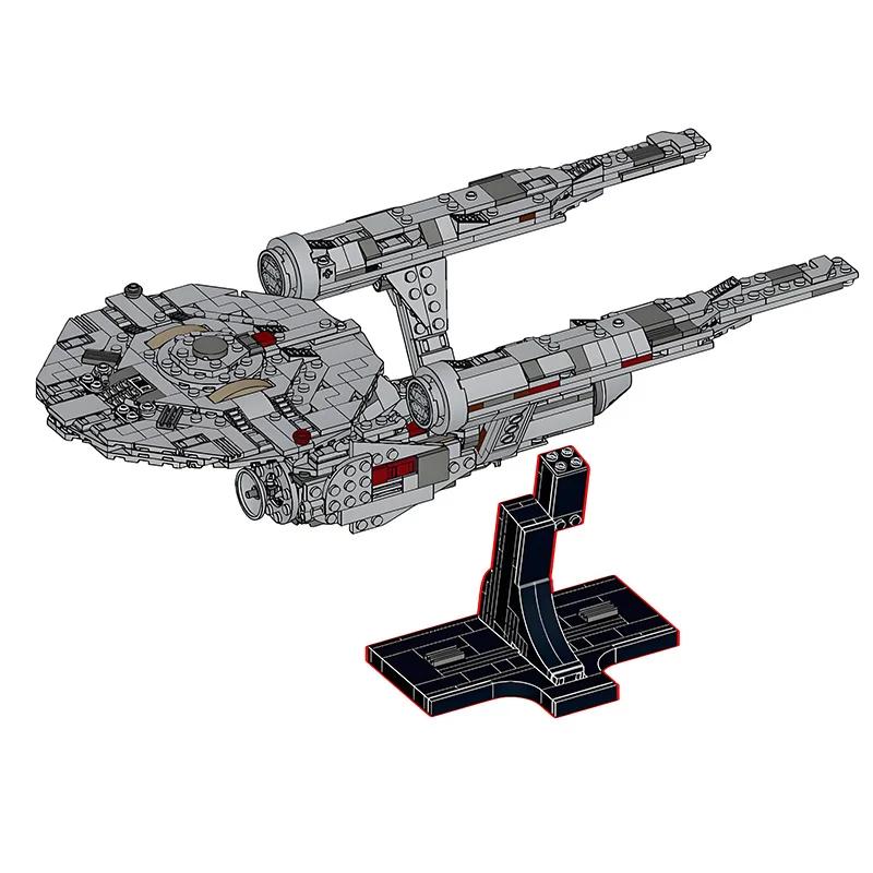 NEW MOC Spaceship Midi-Scale USS Enterprise NCC-1701 Buliding Blocks Model DIY Assembly Bricks Model Toys Gifts