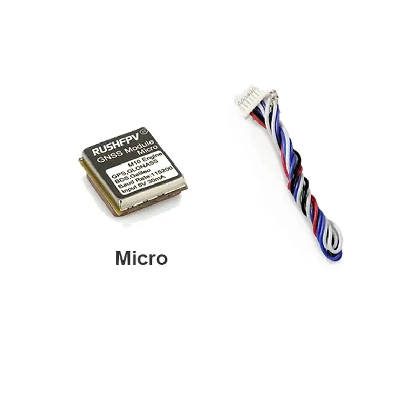 In Stock RUSHFPV GNSS Pro Mini Micro M10 GPS Module 10HZ Rate Built-in Ceramic Antenna for RC FPV Freestyle Drone Model Parts