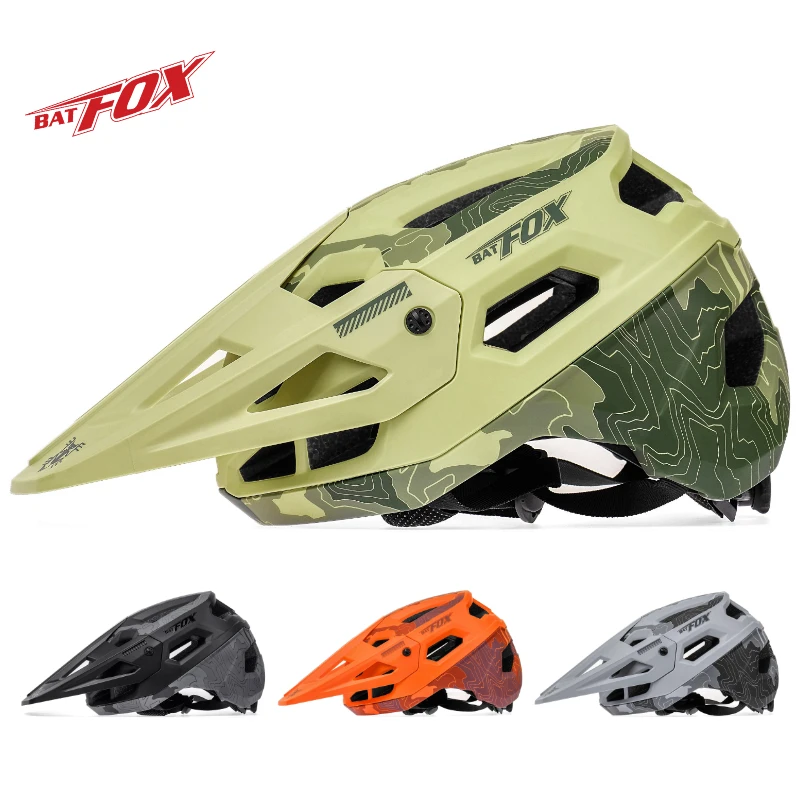 

BATFOX Mountain Bike Riding Helmet Men's Sport Ultralight Downhill Trail Bike Helmet Outdoor Sports Riding Safety Helmet