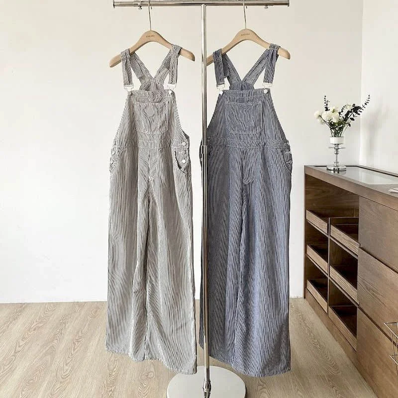 

Jumpsuits Loose Casual Straight Pants American Style Jeans Vintage Artistic Rompers One Piece Outfits Autumn Women Clothing