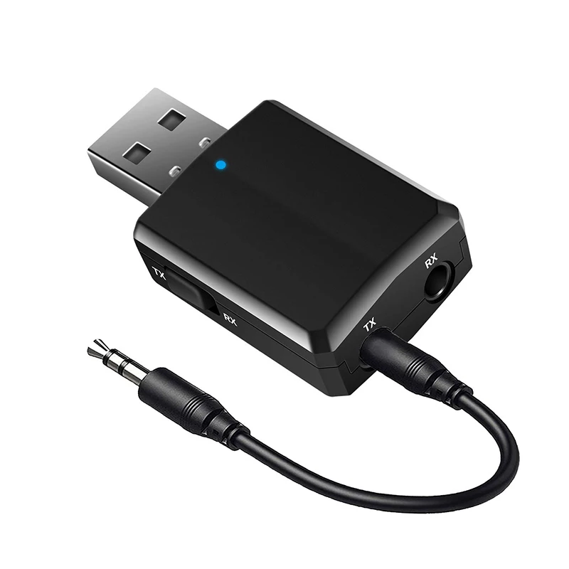 USB Bluetooth 5.0 Transmitter Receiver 3in1 EDR Adapter Dongle 3.5mm AUX for TV PC Headphones Home Stereo Car Speaker HIFI Audio