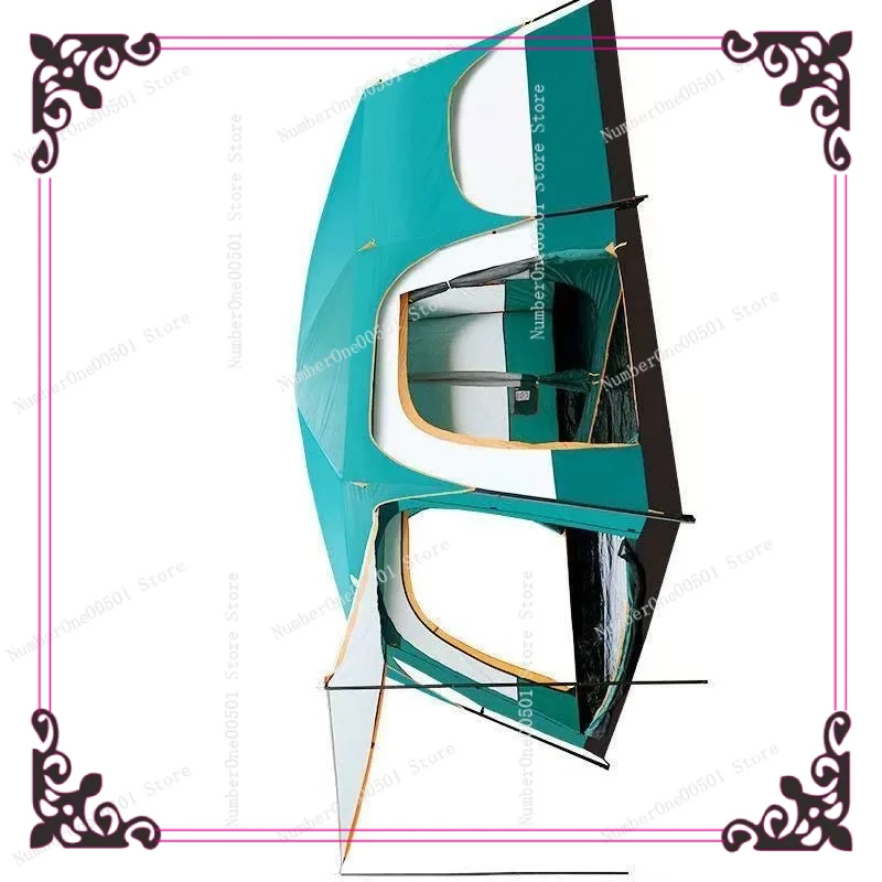 Folding tent one bedroom three rooms rainproof camping thickened full set of camping sun protection tents