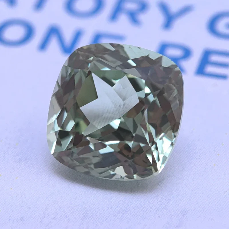 Top Lab Grown Sapphire Square Cushion Green VVS1  Gemstone Charms Beads Diy Jewelry Making Materials Selectable AGL Certificate