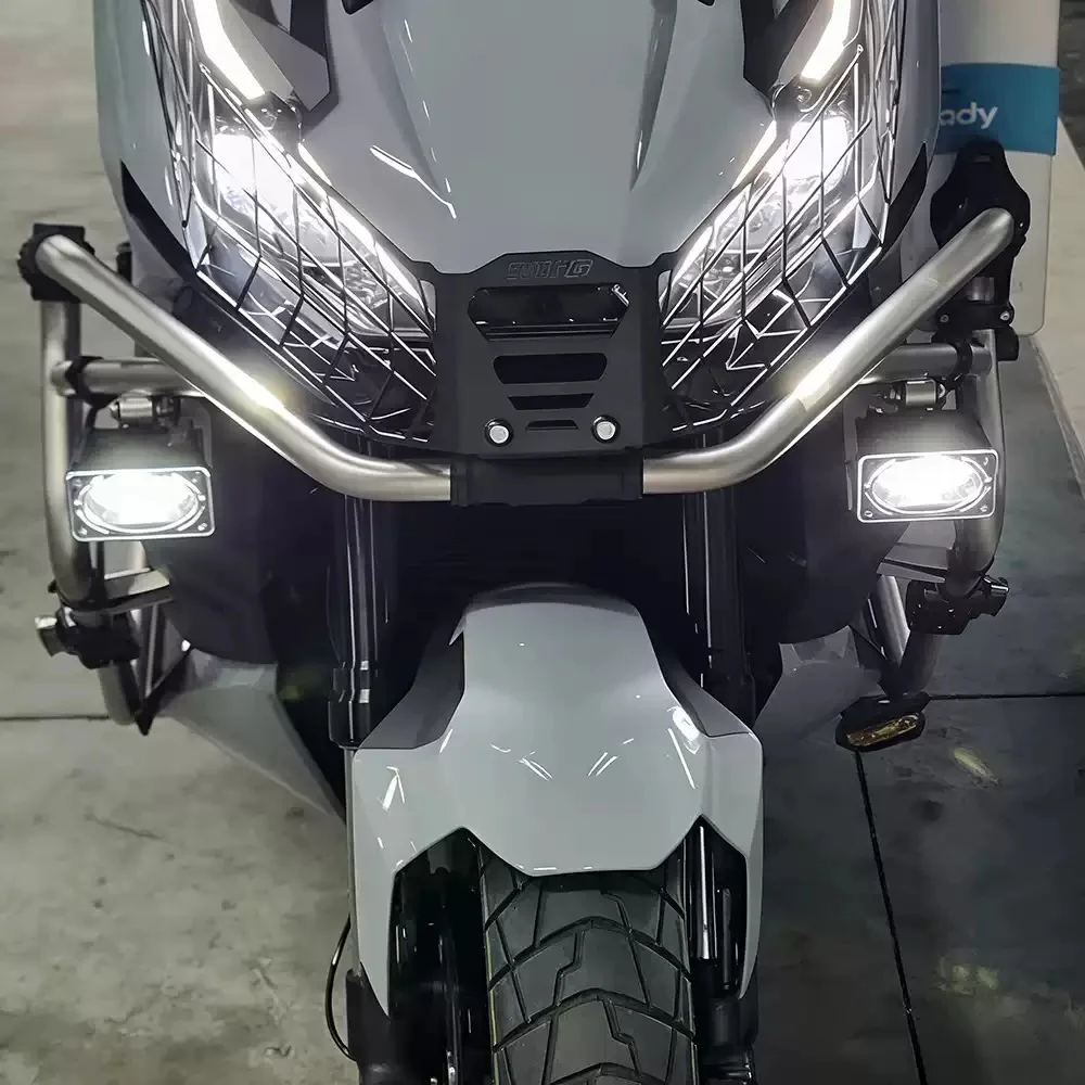 For ZONTES 24-26 368G modified spotlight stainless steel protective cover, fog light protective shell, and anti-collision gear