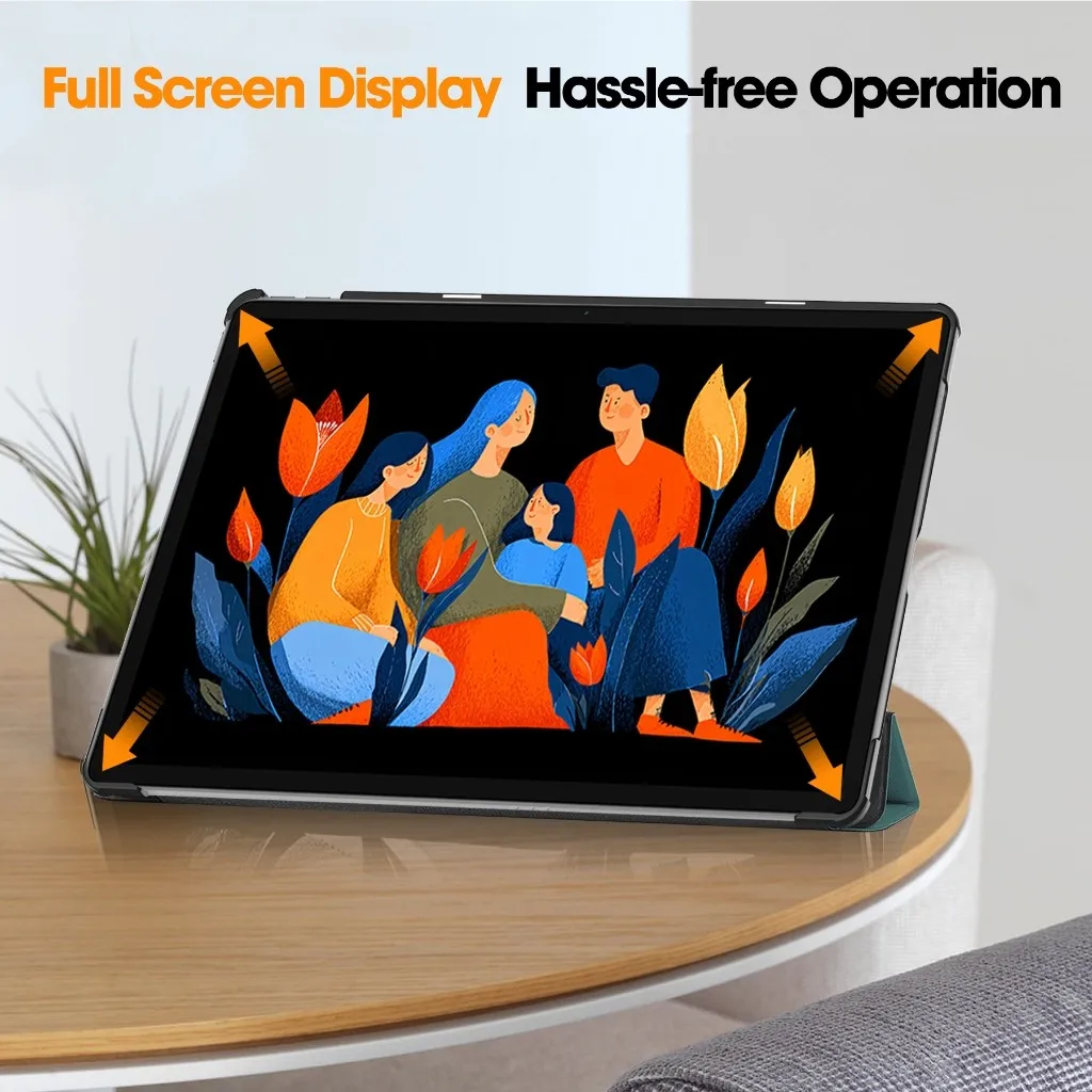 حافظة ذكية ثلاثية الطي من جلد البولي يوريثان لهاتف Lenovo Xiaoxin Pad 12.1 2025 TB365FC 12.1 بوصة