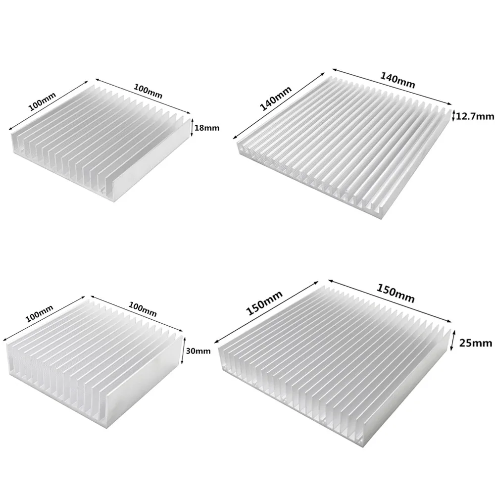 Disipador de calor de aluminio extruido, radiador disipador de calor para Chip LED electrónico, amplificador de potencia, enfriador, disipación de