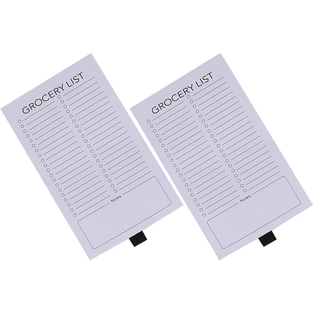 

2 Pcs Scratch Pad List Office Fridge Grocery Notepad Shopping for Refrigerator