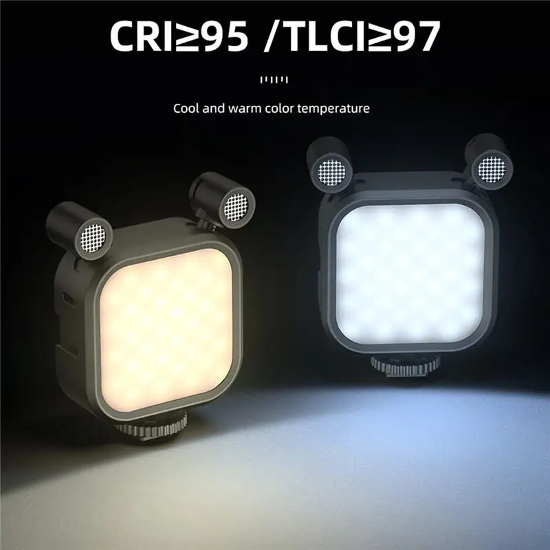 

MYdaY- 2500K-9000K Microphone LED Fill Light LED Mini Video Vlog Full-Color RGB Mic Light for Smartphone SLR Camera V03-Black