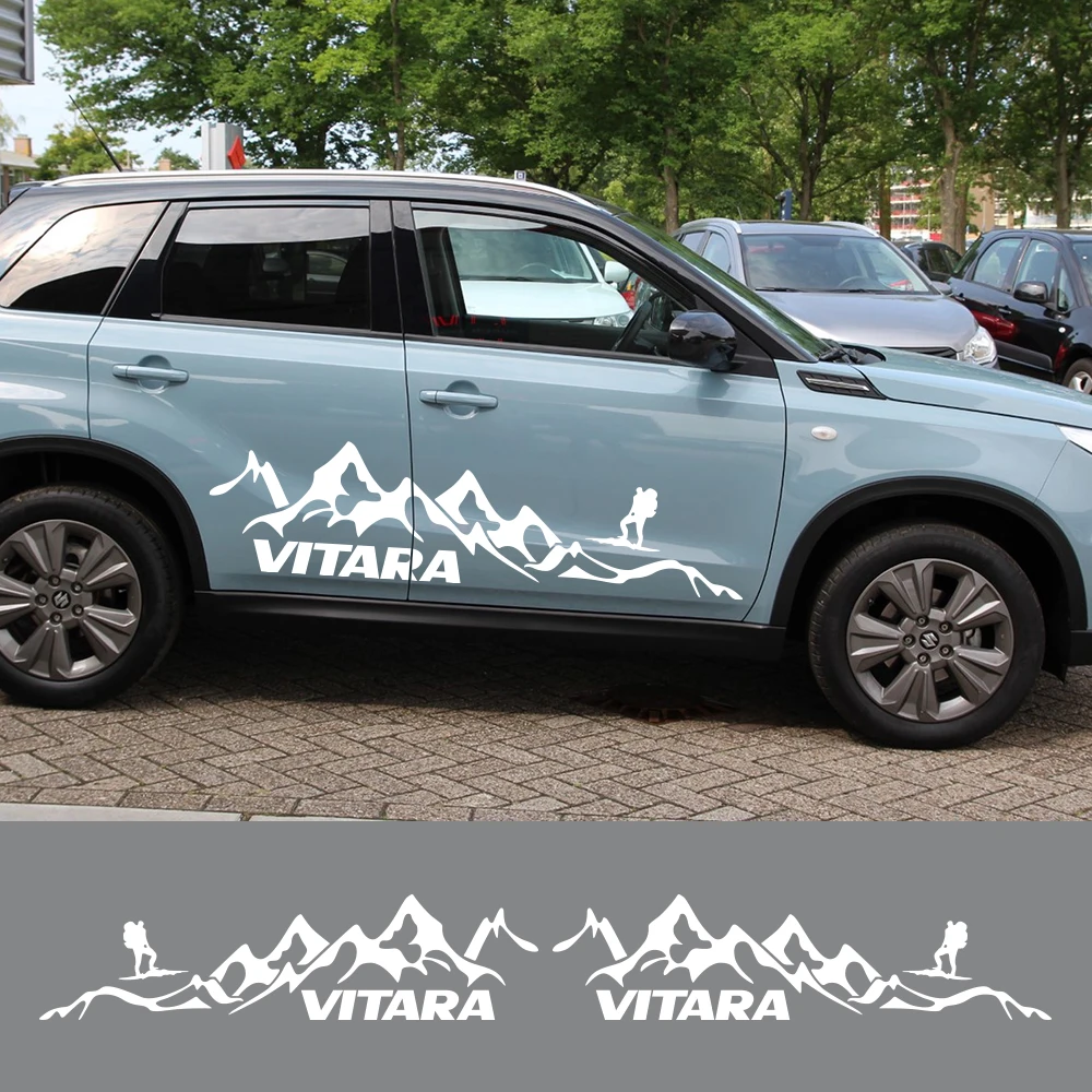 تسلق الجبال التصميم الفينيل فيلم ملصقات السيارات ، ديكور الشارات ، السيارات ضبط الملحقات ، سوزوكي فيتارا 1990 ، 2017 ، 2020 ، 2022 ، 2 قطعة #2