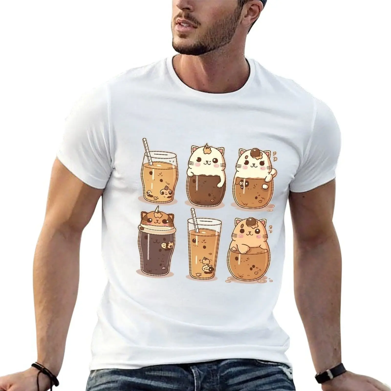 

Summer Brew Neko - Ice Caramel T-Shirt t shirt for man man t shirts graphic man t shirt graphic T-shirt