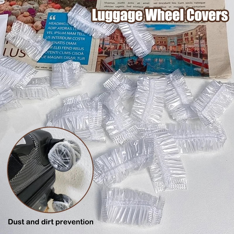 

50-200 шт. одноразовые чехлы на колеса багажа, пылезащитные защитные приспособления для колес чемодана, универсальные дорожные аксессуары для чехлов на тележках