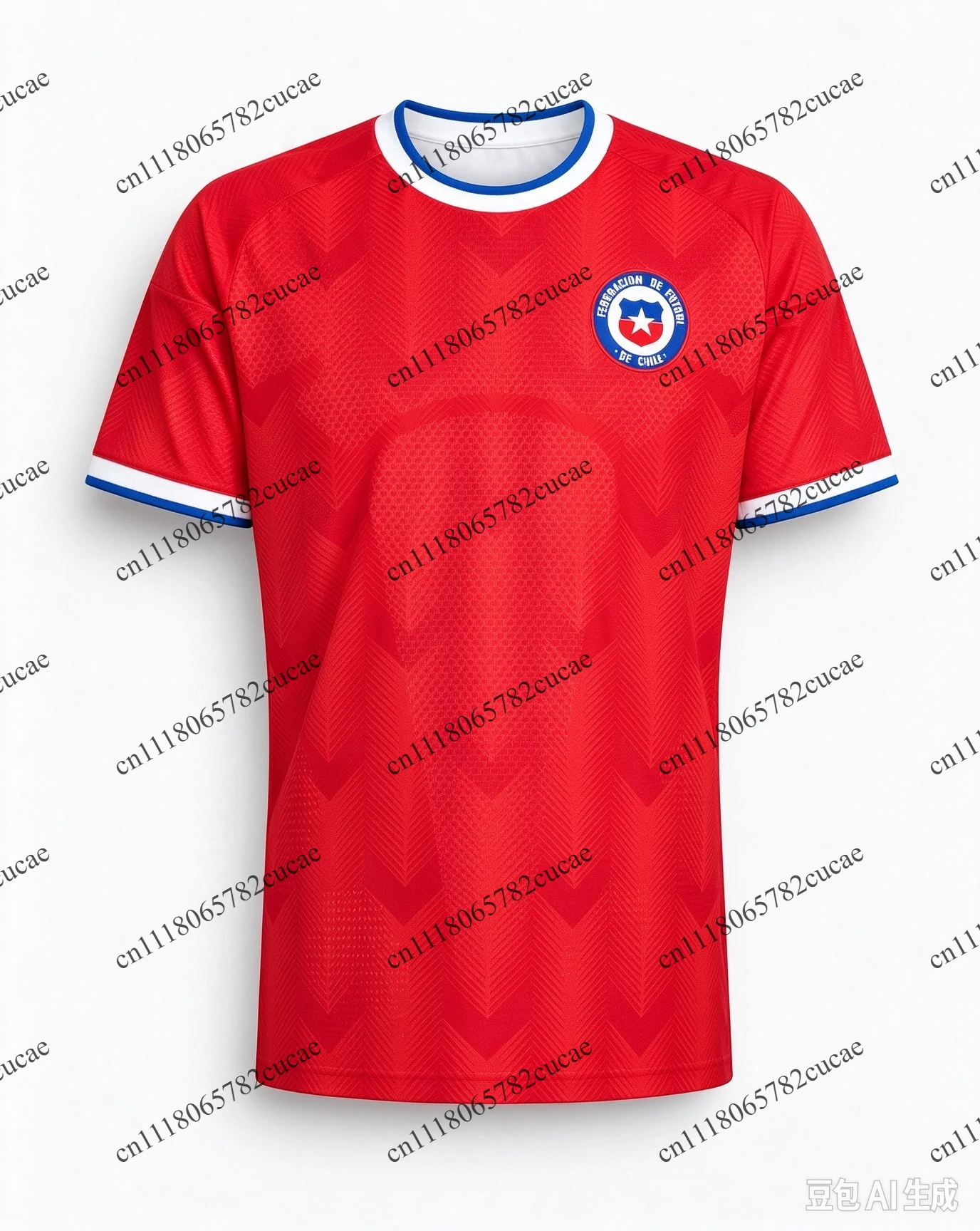 Chile 26-27 Home Soccer Jersey Red Men Crew Neck Short Sleeve Fan Match Training