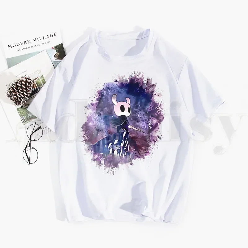 

Novelty Hollow Knight Games Cartoon T Shirt Women Kawaii Cartoon Y2k Punk Funny T-shirt Hip Hop Streetwear Harajuku