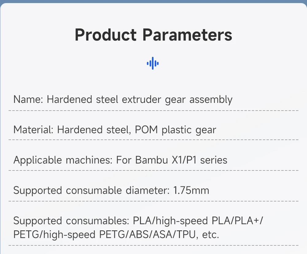 Für Bambu Lab Extruder-Zahnrad aus gehärtetem Stahl, Upgrade-Baugruppe für Bambulab P1S P1P X1 X1C Extruder-Zahnrad, 3D-Drucker-Zubehör! – Detail 7