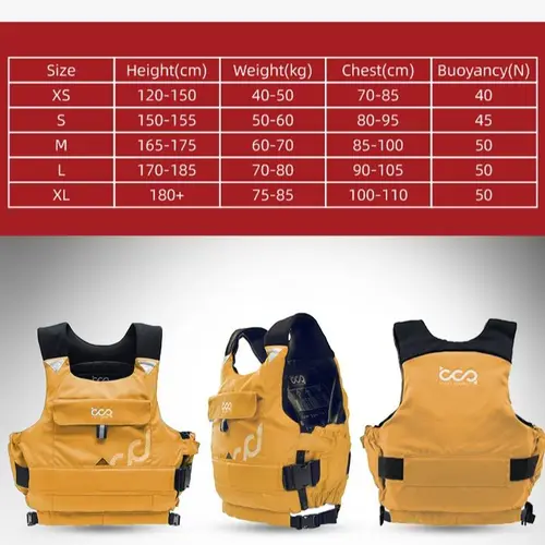 Imagen 2 del producto Chaleco salvavidas de espuma de PVC para adultos y niños, ayuda a la flotabilidad, para kayak, pesca de seguridad