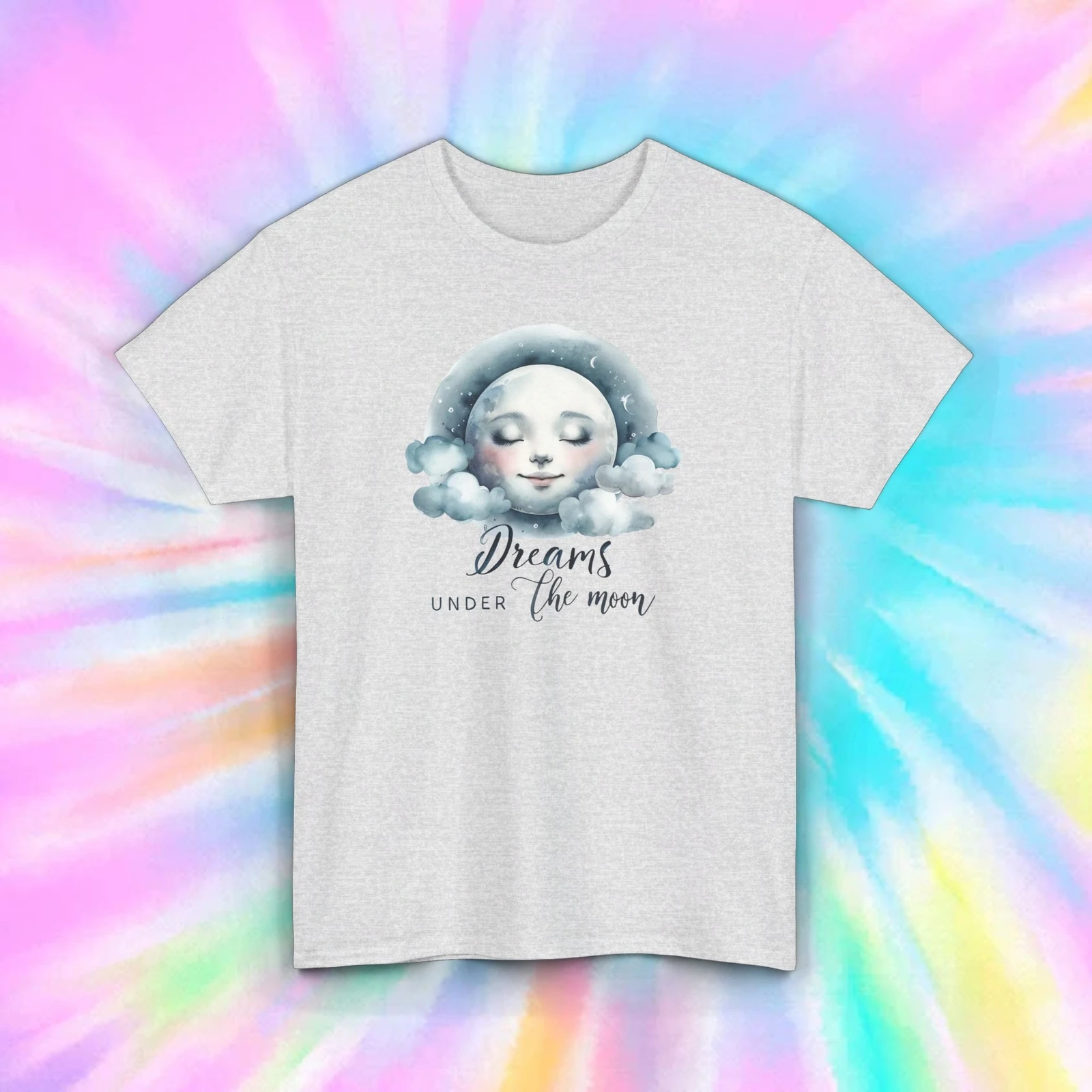

Dreams Under the Moon Shirt | Cute Cloud Graphic Tee | Sleep Lover Gift