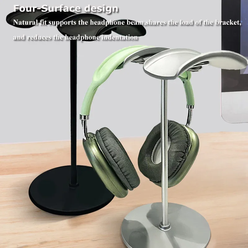 Staffa di supporto per cuffie doppia in metallo ABS di moda Supporto per auricolari con doppio gancio Supporto da tavolo per espositore per cuffie da gioco