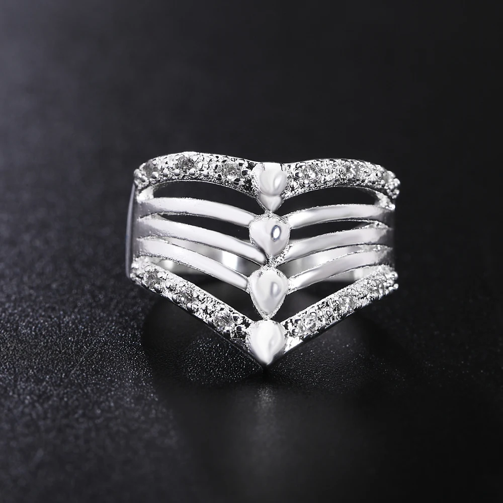 Женское кольцо из серебра 925 пробы с геометрическим дизайном