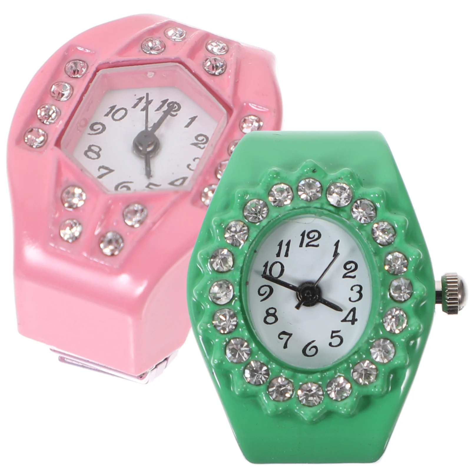 1Pcs Cartoon Finger Ring Uhr Legierung Kreative Mode Mini Quarz Ring Uhr für Kinder Mädchen Kinder Täglichen Verschleiß