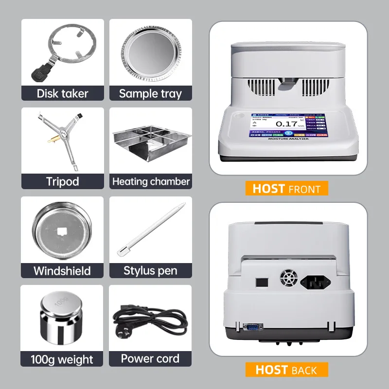 Picture 6: Corn feed moisture analyzer, plastic pellet halogen moisture analyzer, sludge solid content detector, moisture infrared