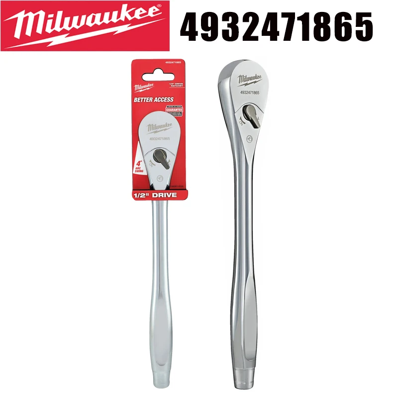 

Milwaukee 4932471865 1/2 Inch Drive 4° Arc Swing Ratchet Wrench for Tight Space Access