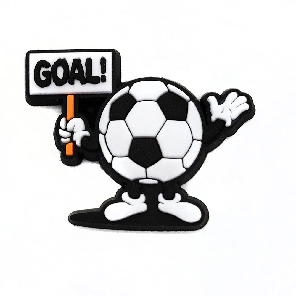 Hot 1pcs Soccer Football Shoe Charms for Crocs Accessories Shoe Pin Clog Sandals Decoration Kids Women Men Party Favor Gifts image 6