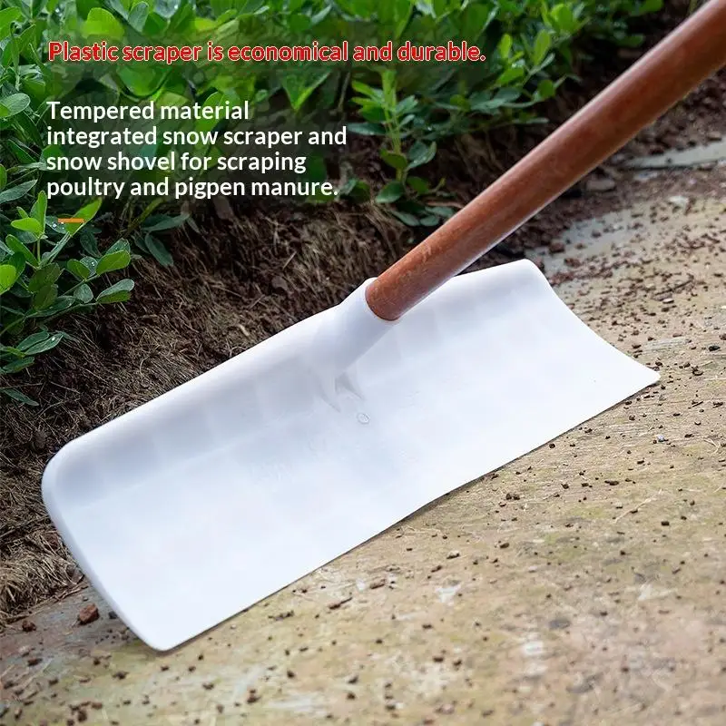 Long Handle Plastic Snow Cleaning Scraper Shovel Winter Snow Removal Tool For Driveway Sidewalk Ground Snow Clearing Operation