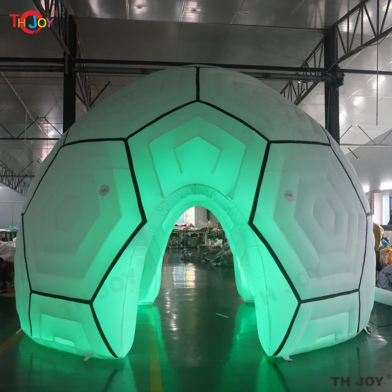 Namiot dmuchany w kształcie piłki nożnej 6m, namiot igloo, namiot kopułowy do campingu, hotelu, na sprzedaż.
