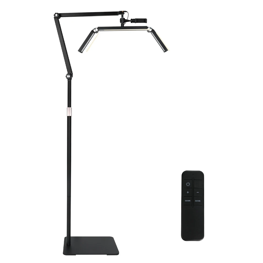 26 INCH Halve Maan Licht Halve Maan Vloerlamp met Houder 360 °   Roterend lichtkop voor wimperextensions Tattoo Skincare Wenkbrauwen