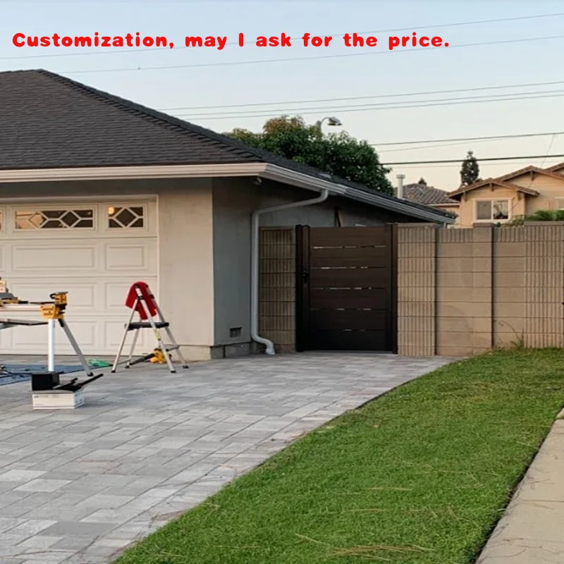 custom.Shengjie Fence Door Lock and Fence Column Design Custom Sliding Gate with Fence