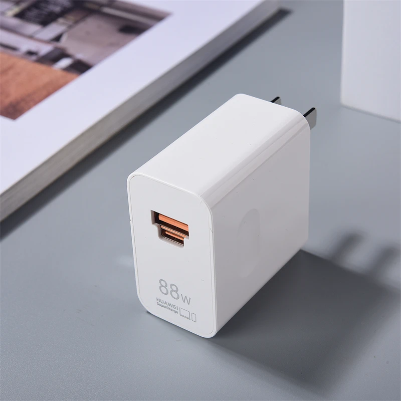 شاحن Huawei السريع EU/US/UK Max 88W SuperCharge PD/QC 3.0 شحن سريع لـ Mate 60 RS/Pro+ P60 Art، كابل 6A من النوع C إلى كابل Tipo C