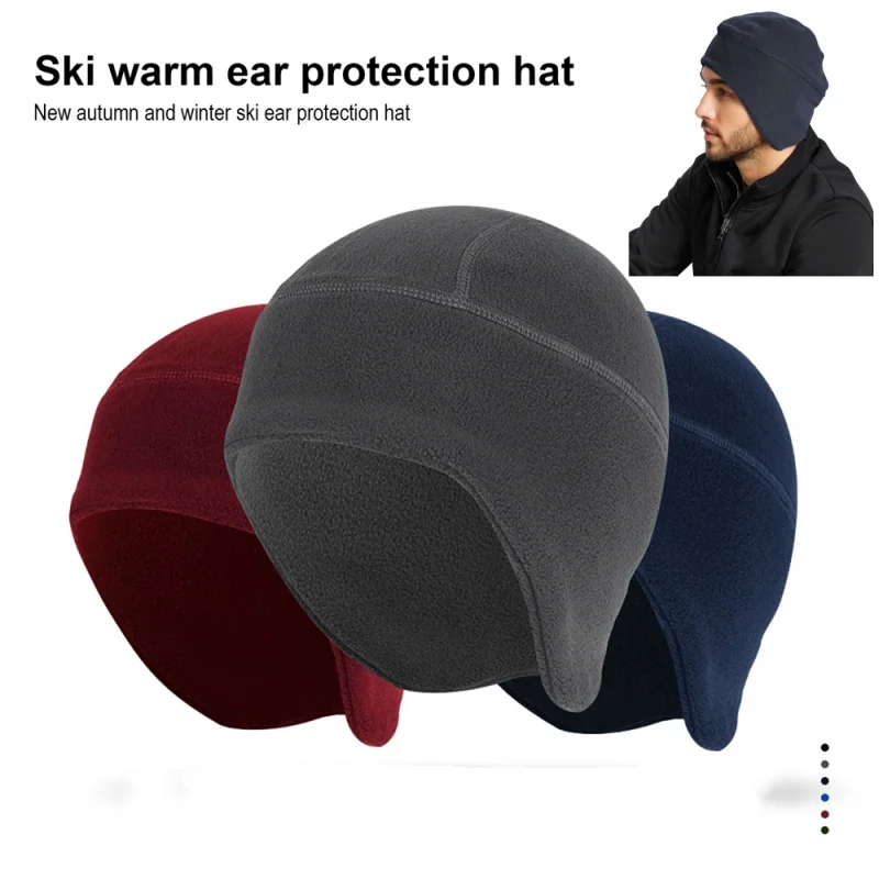 

Men Women Outdoor Winter Hiking Thermal Fleece Hat Sports Running Beanies Warmer Ear Cover Cap Cycling Ski Snowboard Earflap Cap