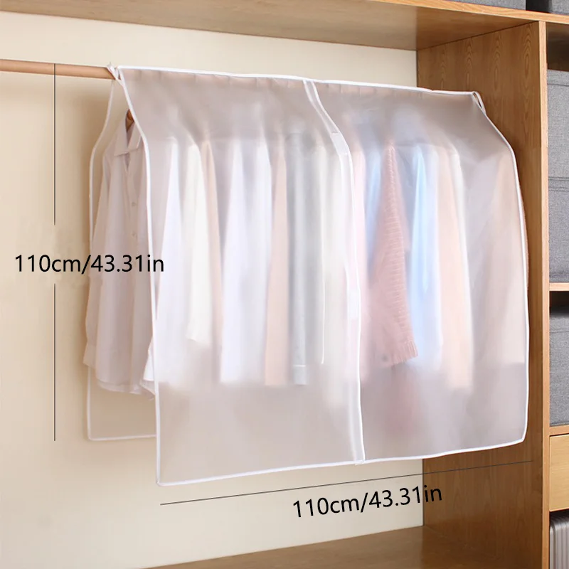 Large PVC Clothing Dust Cover - Suspended Dust Protective Cover for Wardrobe Storage