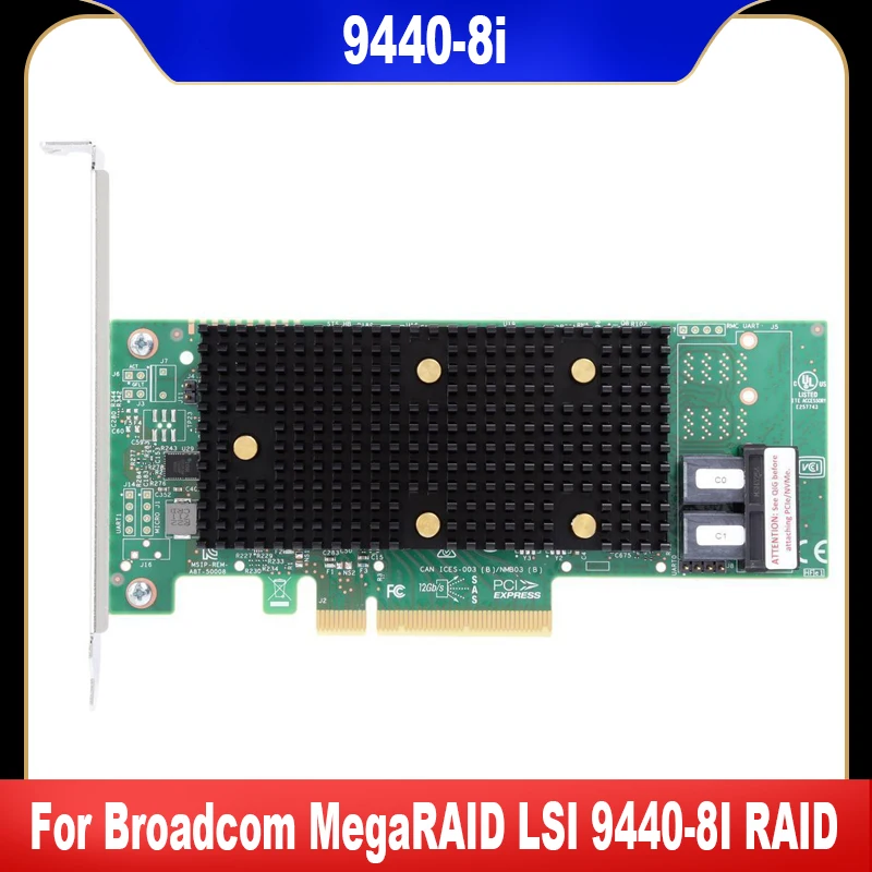 

For Broadcom MegaRAID LSI 9440-8I RAID 0/1/10/5 SAS/SATA/NVMe PCIe 3.1 x8 12Gbps RAID Card LSI SAS3408 100% Tested High Quality