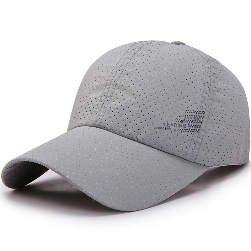 Quick Dry Baseball Cap Outdoor Sports Mesh Breathable Hat For Men Portable Hiking Fishing Sunbonnet Golf Adjustable Cap