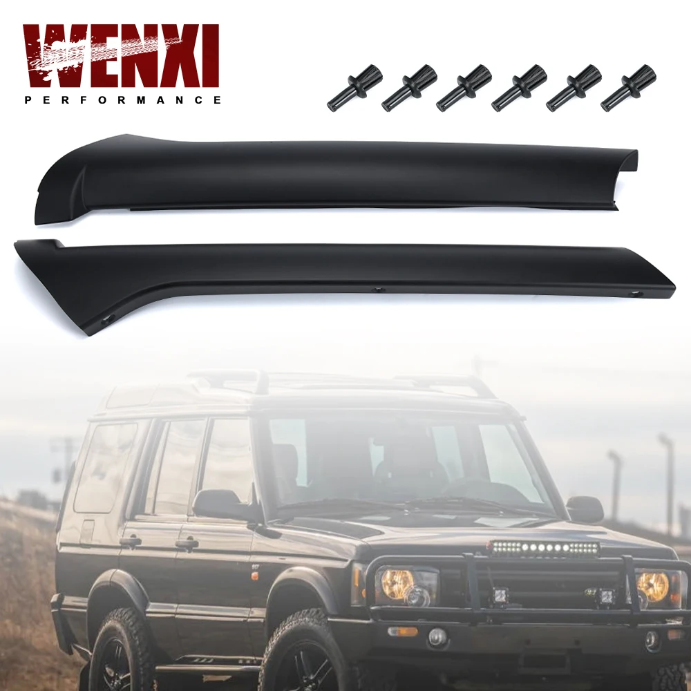 1 Pair Front Windshield Outer Trim Pillar Molding Right&Left Side For Land Rover Discovery 2 1999-2004 DCB500060PMA DCB500070PMA