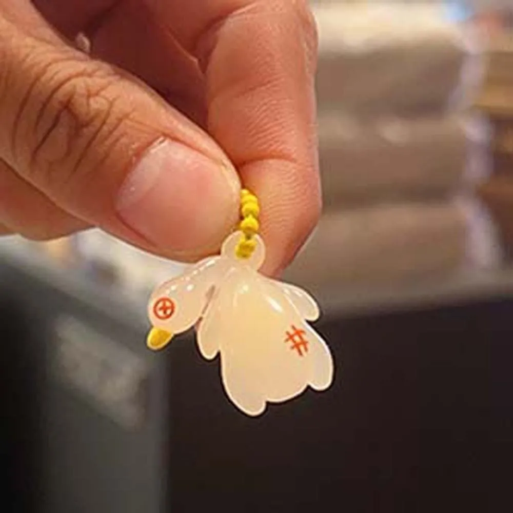 Creative Color Changing Key Chain Miniature Cute Simulation Food Key Ring Funny Lightweight UV Key Ring Collectors