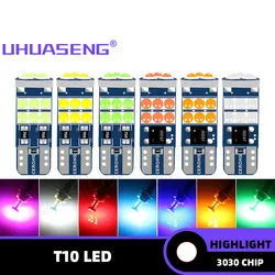 UHUASENG 2PCS T10 Led Bulb 5W5 W5W 194 WY5W Super Bright Interior Reading License Plate Parking Car Lights Signal Lamp 12V Auto