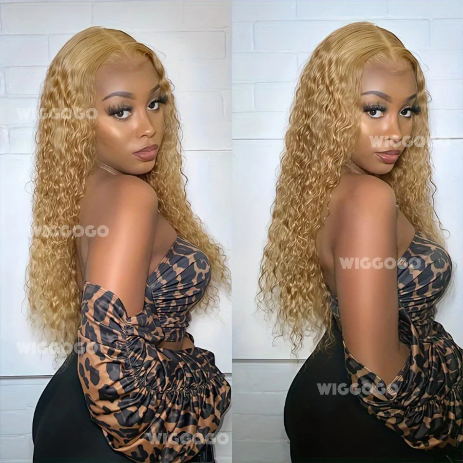 

Curly Hair Honey Blonde Wig Human Hair 13X6 Hd Lace Frontal Wig 13X4 Deep Wave 30 36 Inch Lace Front Preplucked Brazilian Wigs