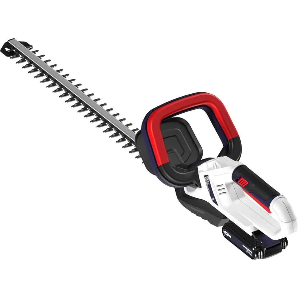 

20v Cordless Hedge Trimmer Powered by Battery(Battery & Charger Included) with 20-Inch Blade & 40-Min Runtime,2200 cuts/Min,Lig