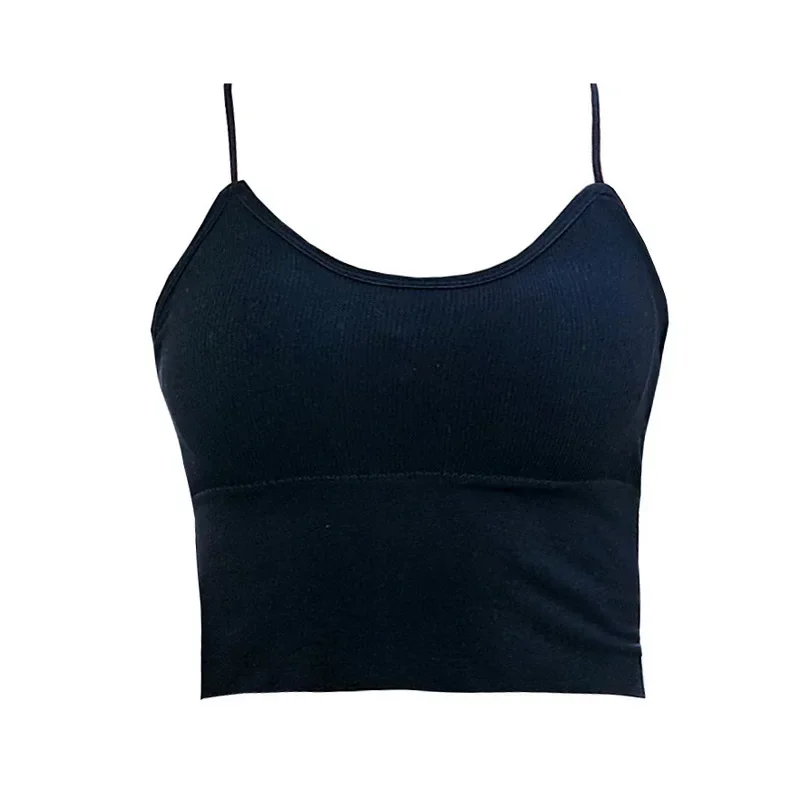 댄스 연습 의류 여성 중국 국가 고전 미용 백 탑 하단 가슴 패드 외부 슬링 조끼