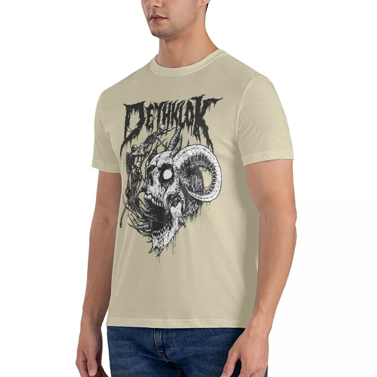 Dethklok Men's T Shirts Death Metal Funny Tee Shirt Short Sleeve Round Neck T-Shirts Pure Cotton New Arrival Tops