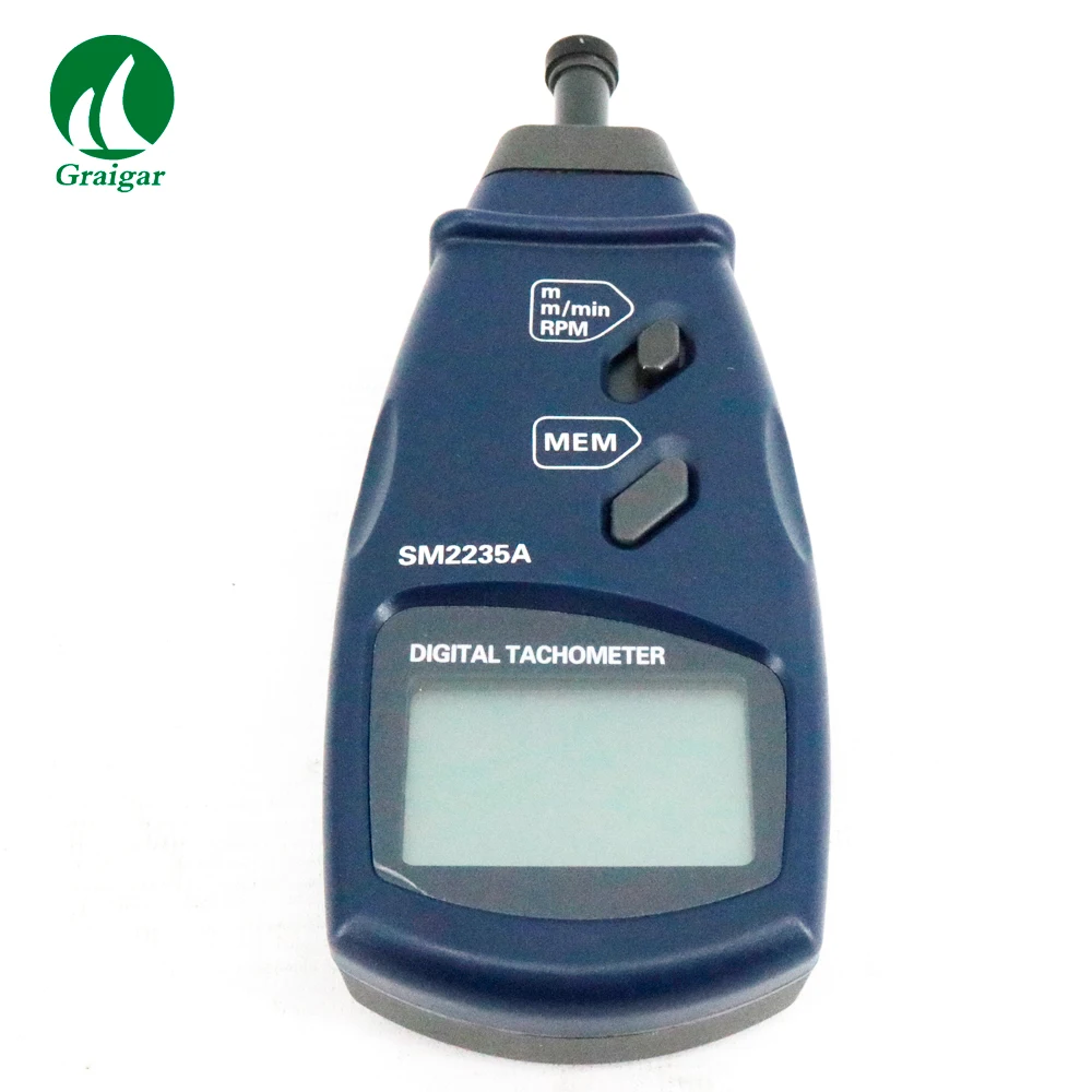 SM2235A Tachometer Kontak Digital Pengukur Kecepatan Permukaan Pengukur RPM Resolusi Tinggi dengan Rentang Otomatis