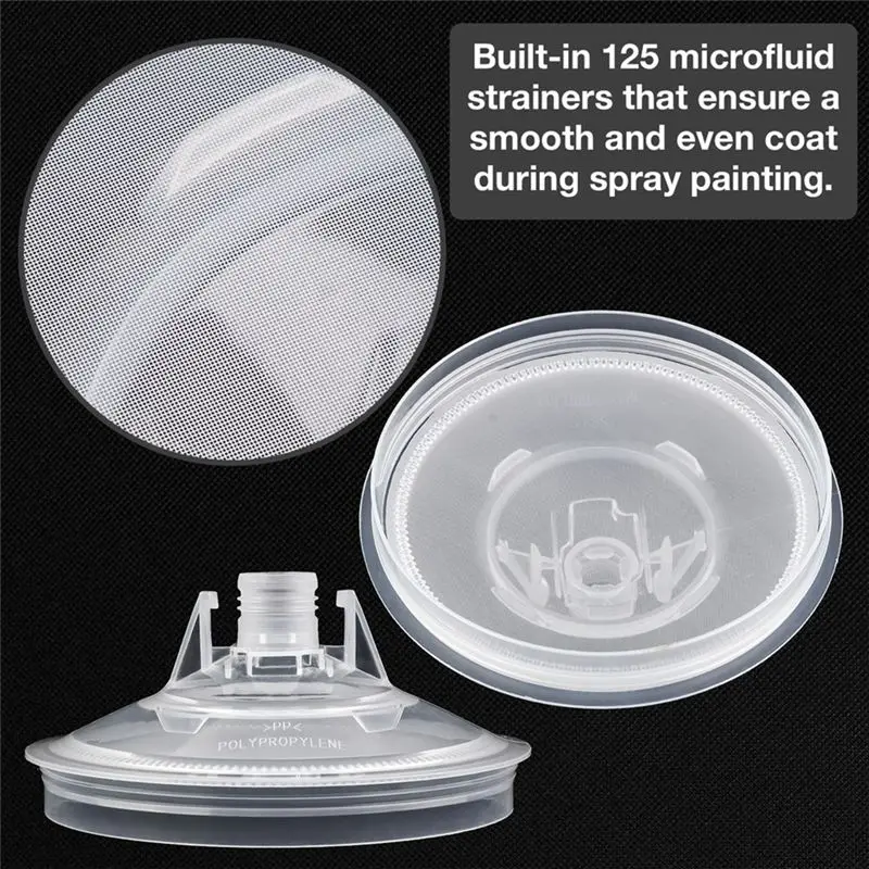 MLGB-Airbrush Tank H/O Quick Cup 20.3Oz/600ML Spray Gun Paint Mixing Cup With 3/8 Cup Adapter Disposable 10PCS