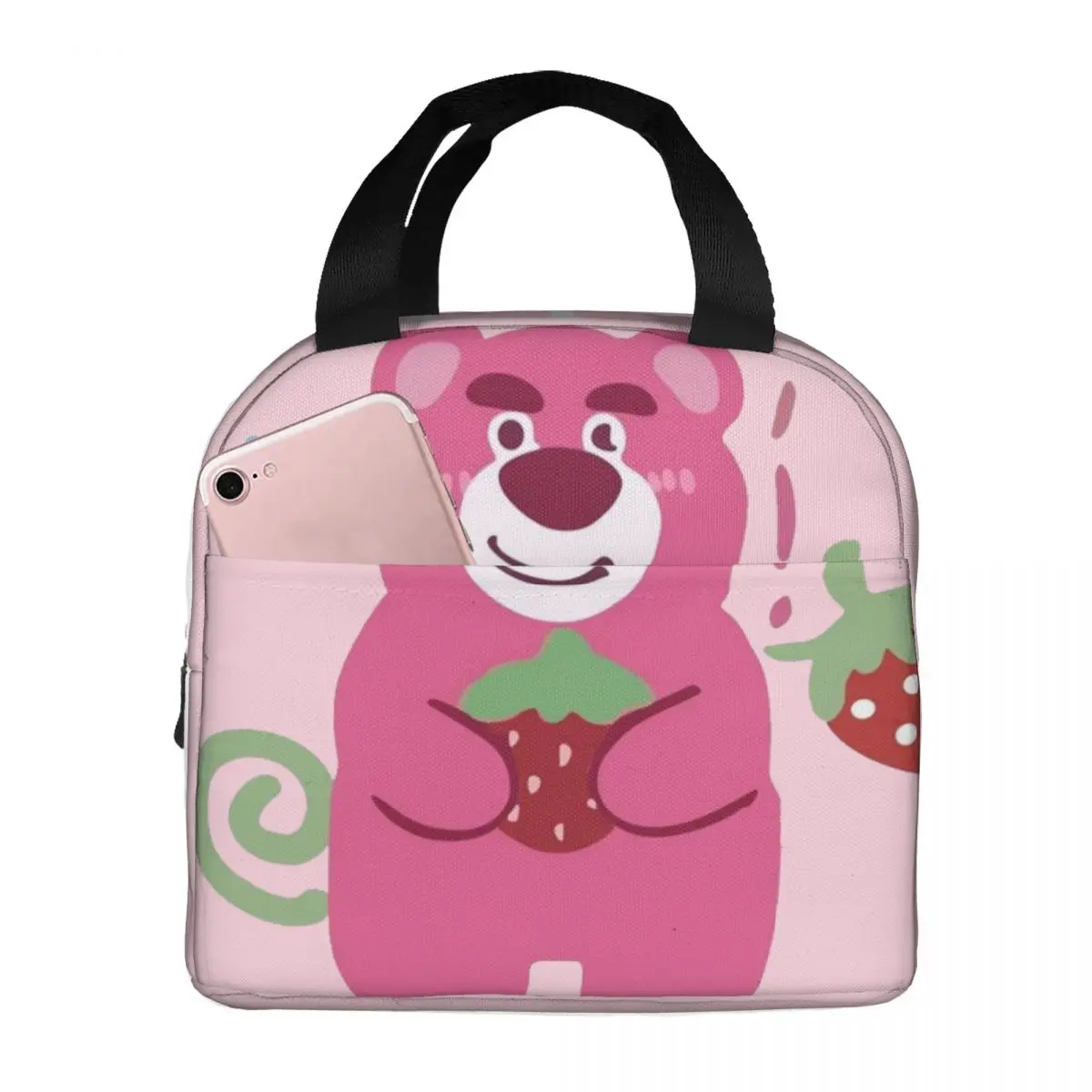 Cute Bear Food Pouch Disney Toy Story Lotso For Women Casual School Food Pouch Zipper Closure