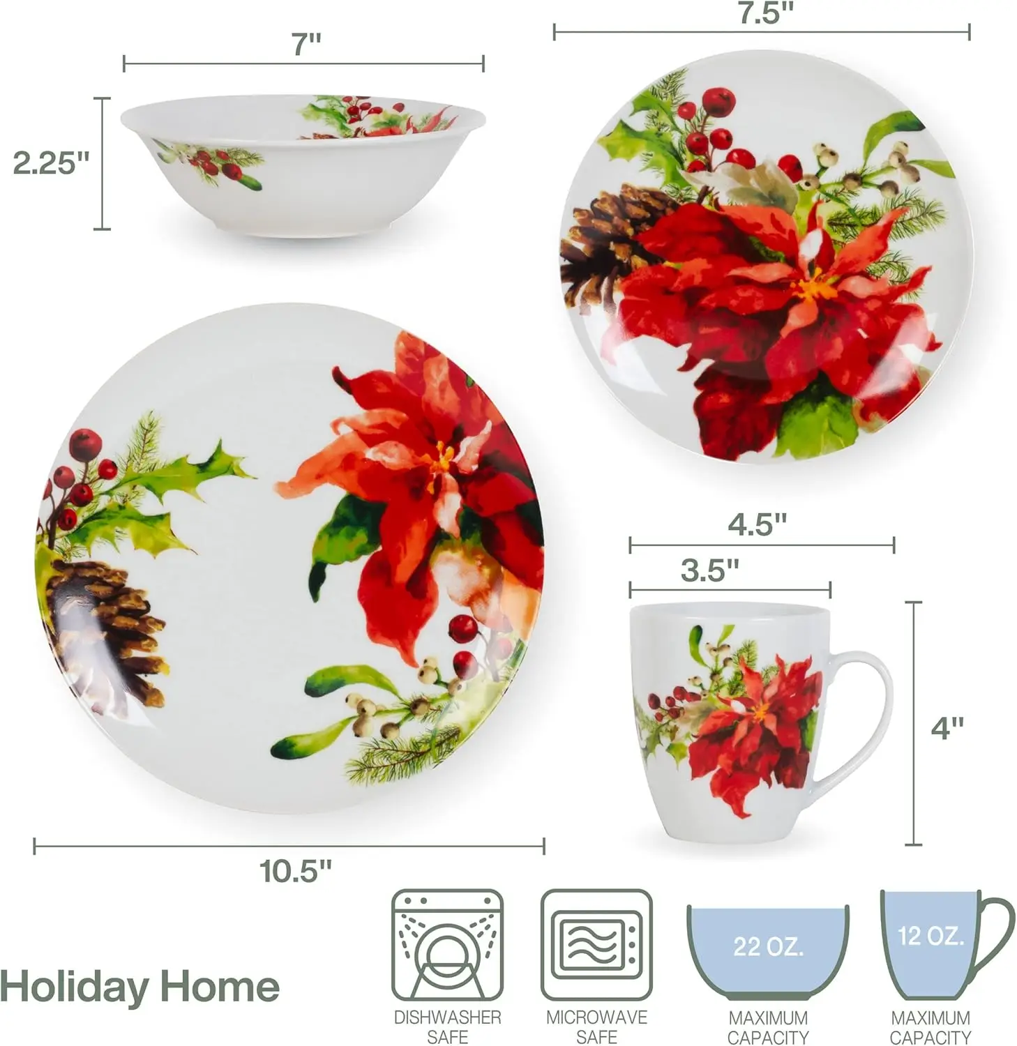 Holiday Home 32-teiliges Geschirrset, sortiert