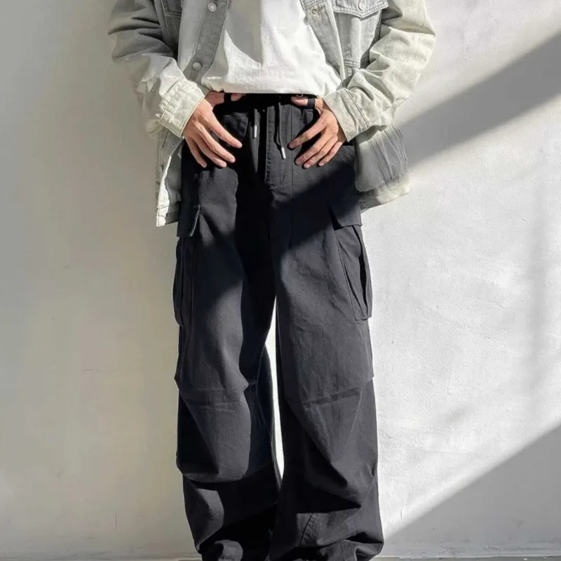 Cargo Pants Men Clothes Chic Baggy Casual American Spring All-match Trousers High Street Stylish Hip Hop Comfortable Daily New