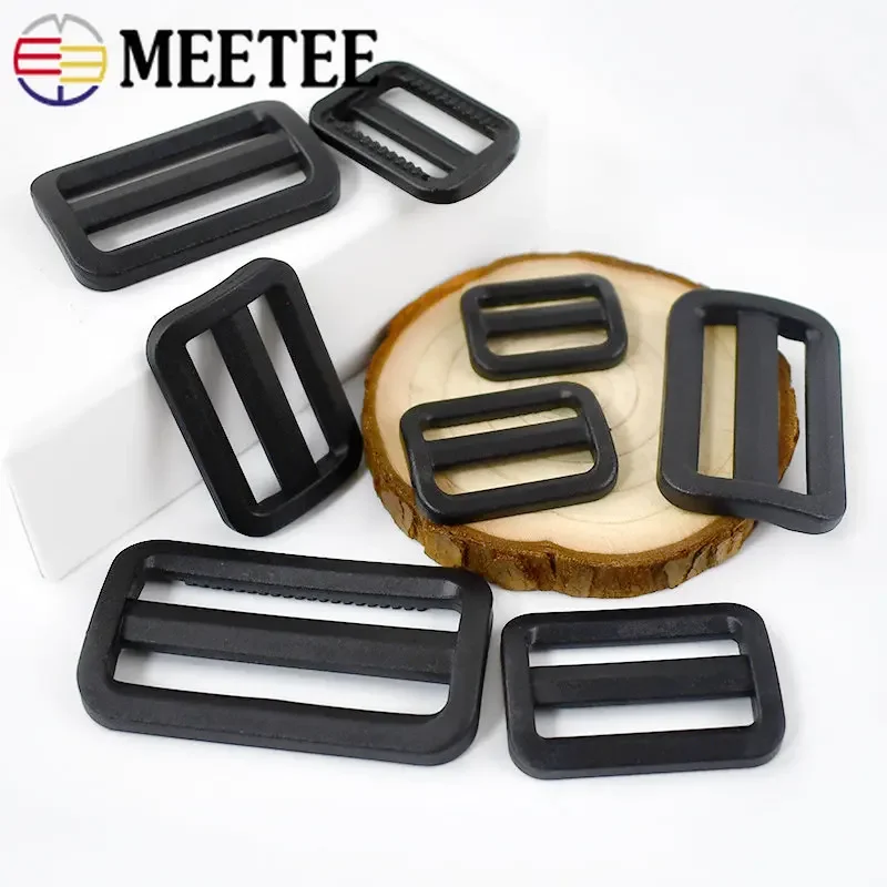 10/20/30Pcs 20-50mm Plastic Buckles for Bag Strap Webbing Belt Tri Glide Adjuster Slider Handbag Clasp Hooks DIY Accessories