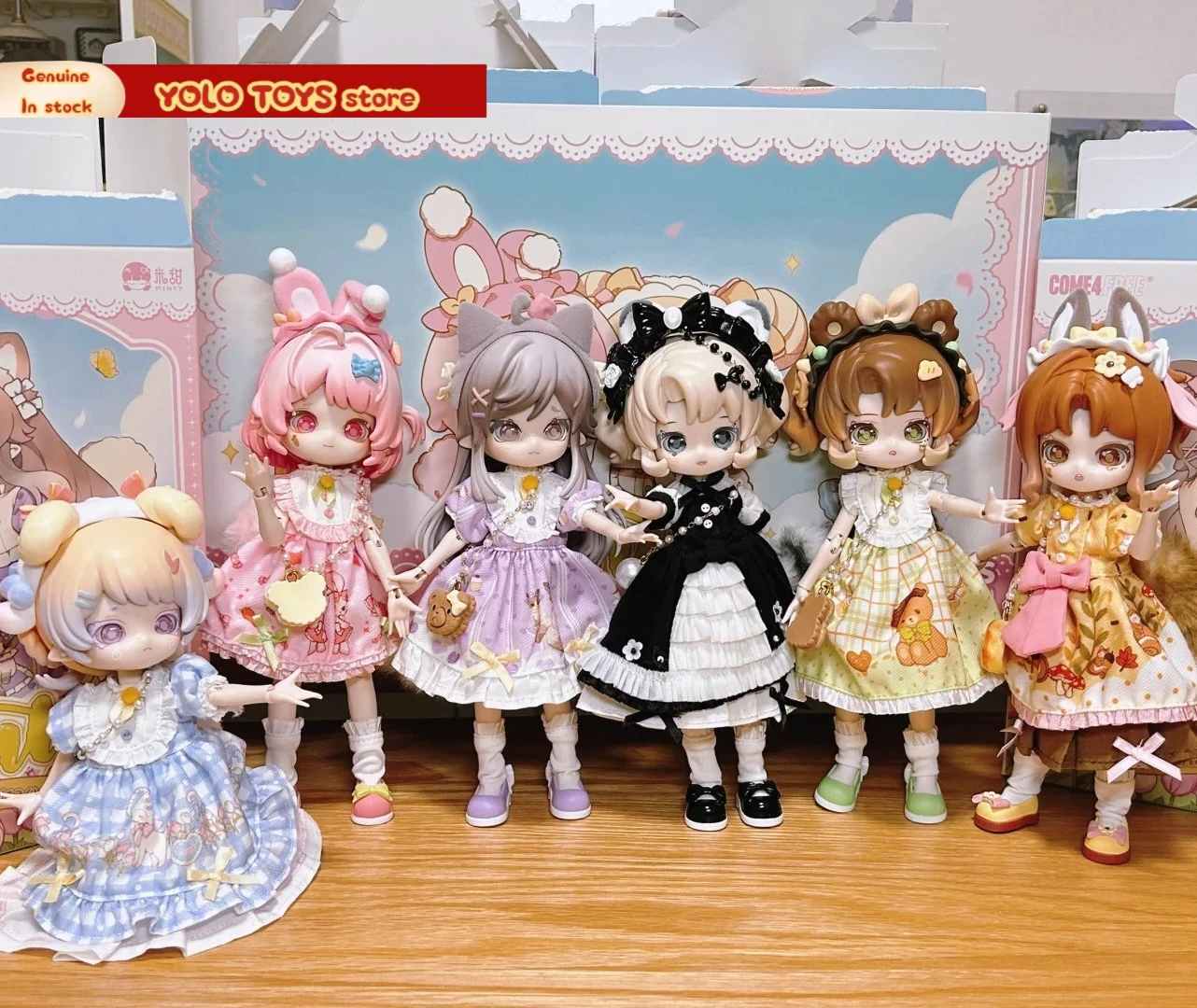 

Genuine Minty Fantasy Forest 1/12 Bjd Blind Box Exquisite 12-Point Movable Doll Animal Action Figurine Trendy Gifts Model Toys