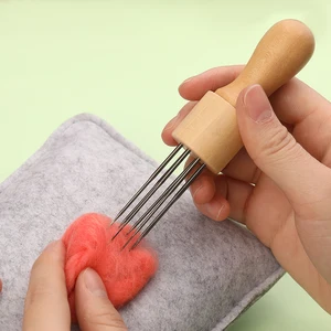 1Pcs Feutrage à l’aiguille Tambourinage en laine piquée Tapis résistant à l’usure au travail Coussin en laine Feutrage Outils artisanaux faits main Accessoires de couture 10 meilleures aiguilles en feutrine de vente - No 6